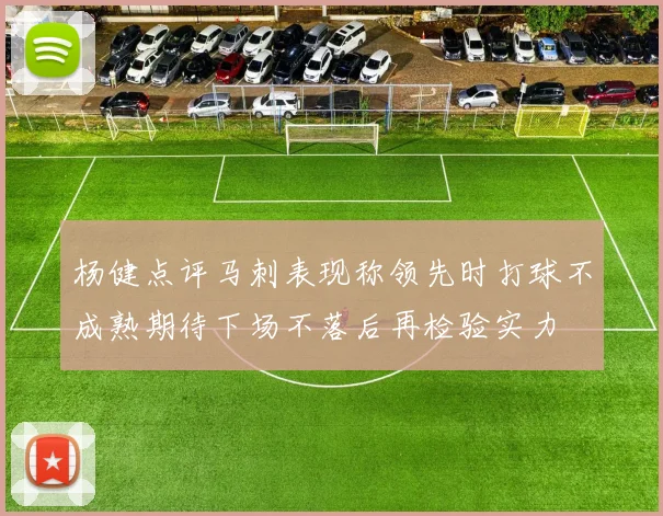 杨健点评马刺表现称领先时打球不成熟期待下场不落后再检验实力